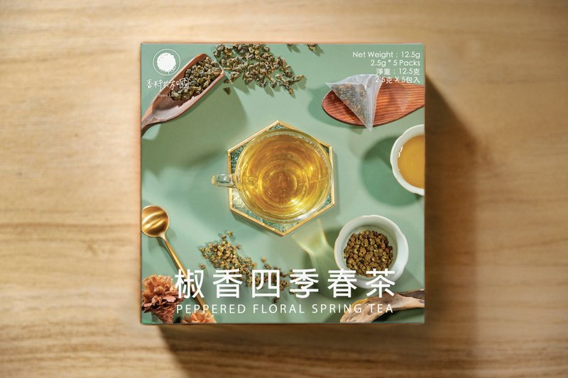 椒香四季春茶 - 茶 - 纸 绿色