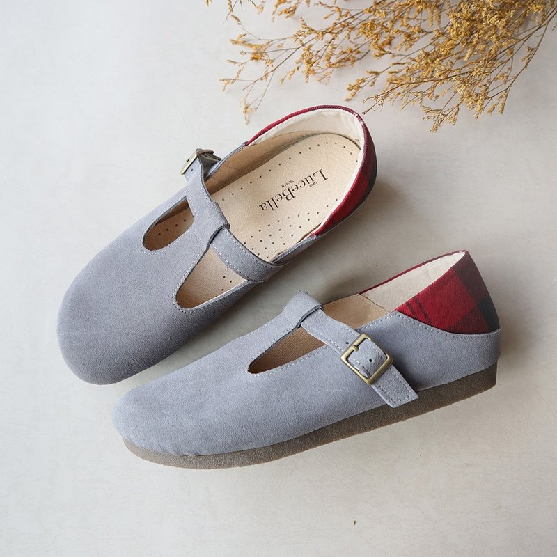 【棉花糖】防水面包鞋-灰   | 晴雨两穿 | 真皮.台湾手工制 - 女款休闲鞋 - 真皮 灰色