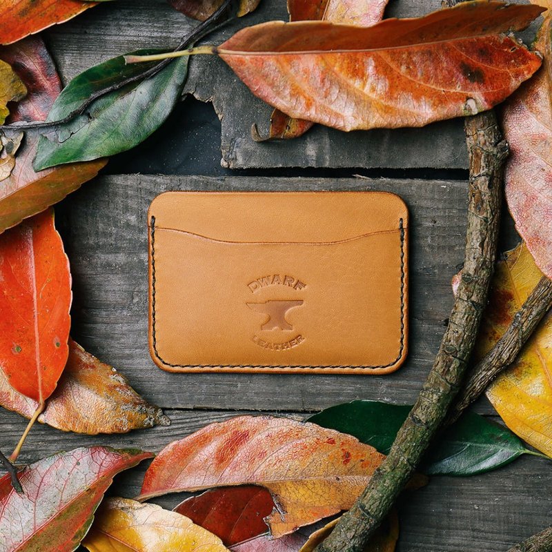 Dwarf 简易卡夹 - Tan - 证件套/卡套 - 真皮 橘色