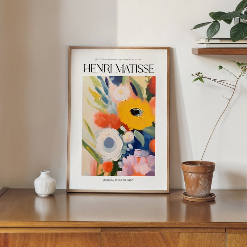 花之勇气 / 马谛斯风格 现代插画 挂画 画芯 海报 无框画 装饰画 - 海报/装饰画/版画 - 纸 