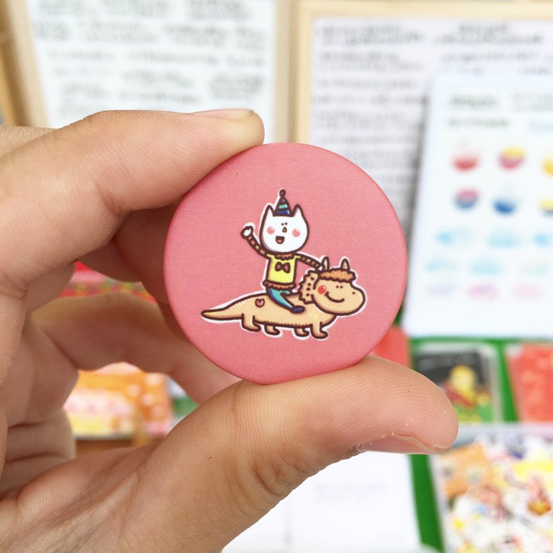 jack in the box猫猫恐龙胸章 - 徽章/别针 - 塑料 多色