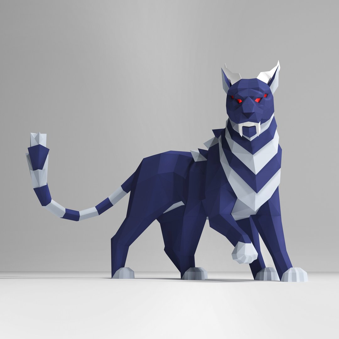 奇美拉猫纸工艺模板 - 手工艺教程/工具书 - 其他材质 