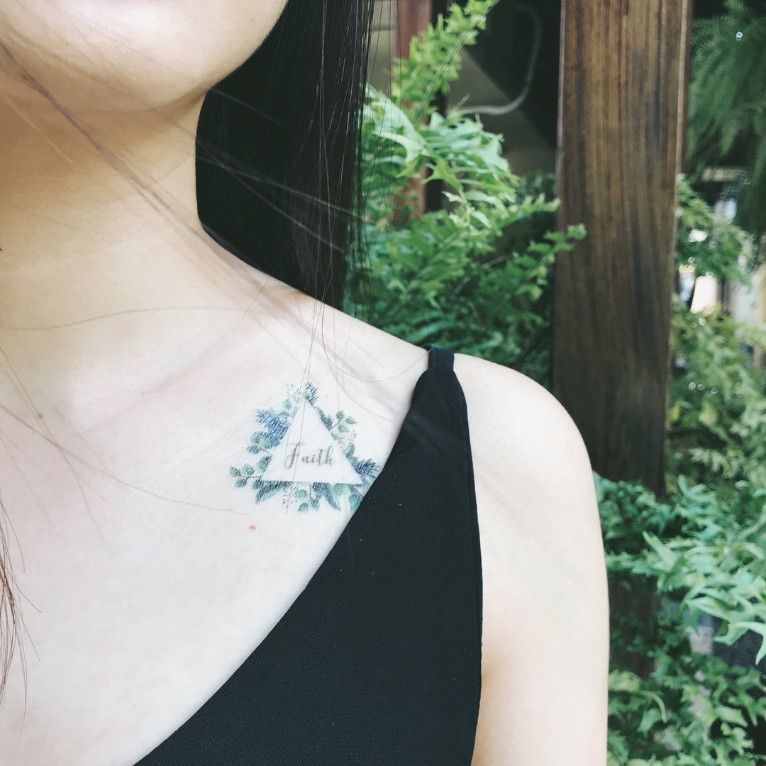 | 绿色奇迹| 2入纹身贴纸 花草系微刺青 手绘植物 - 纹身贴 - 纸 