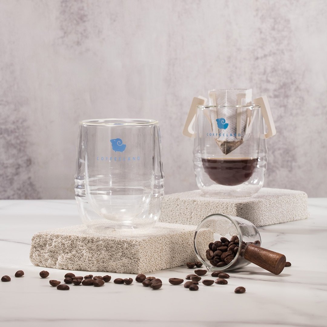 COFFEELAND | 大羊杯 - 滤挂专用 - 双层耐热玻璃杯250ml - 玻璃杯 - 玻璃 透明