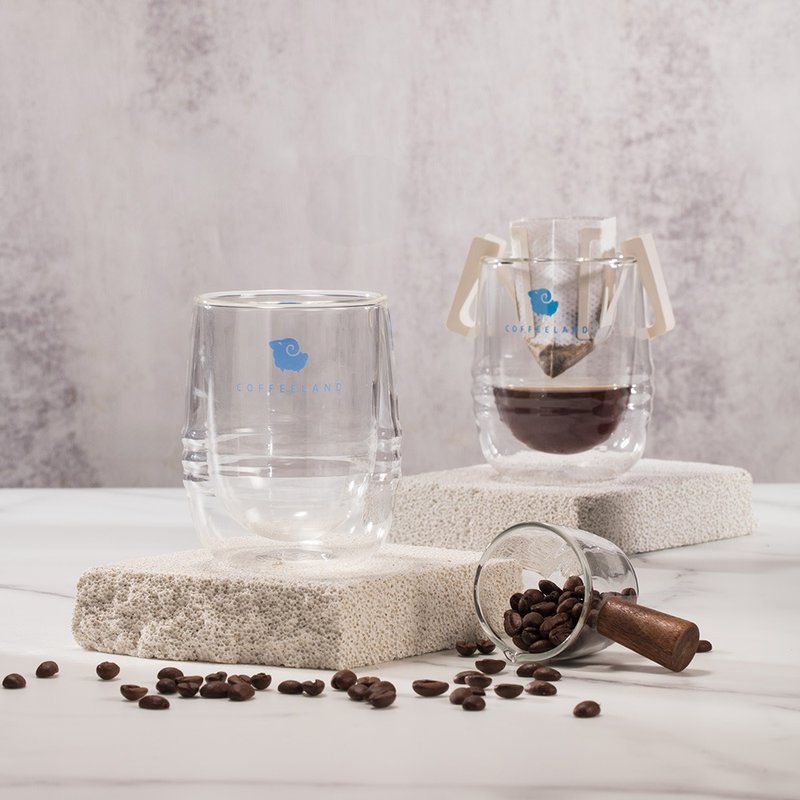 COFFEELAND | 大羊杯 - 滤挂专用 - 双层耐热玻璃杯250ml - 玻璃杯 - 玻璃 透明