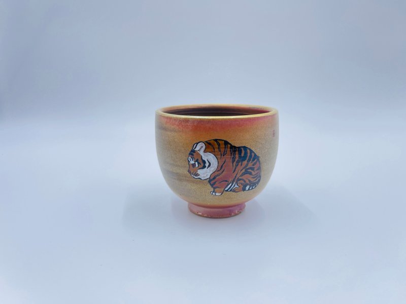 小老虎手绘杯 - 茶具/茶杯 - 陶 咖啡色