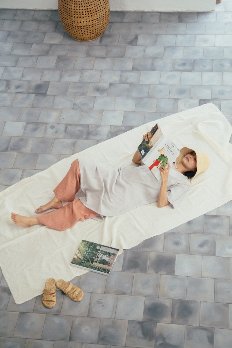 Mulmul pink coral wide pants - 中性裤装 - 棉．麻 粉红色