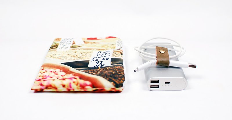 Jasmin花草茶 12 shakel---行动硬盘 保护套(附1个皮革集线夹) - 充电宝/传输线 - 棉．麻 红色