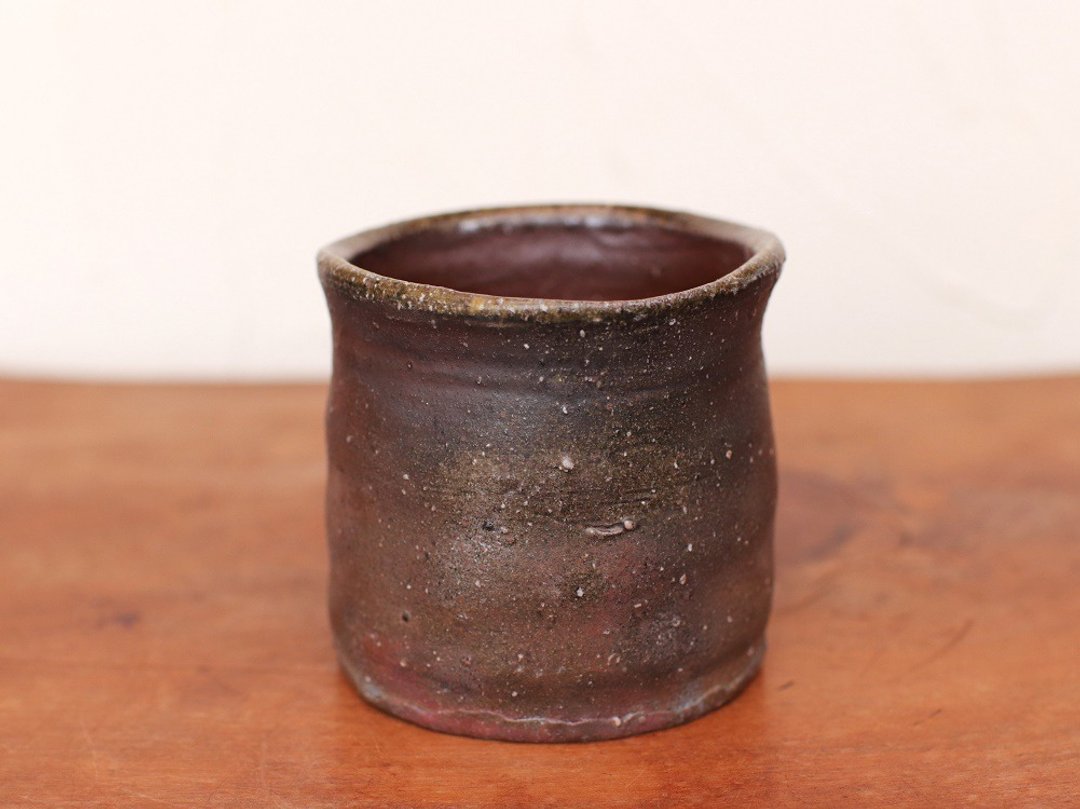 Bizen ware shochu drink s7-030 - 咖啡杯/马克杯 - 陶 咖啡色