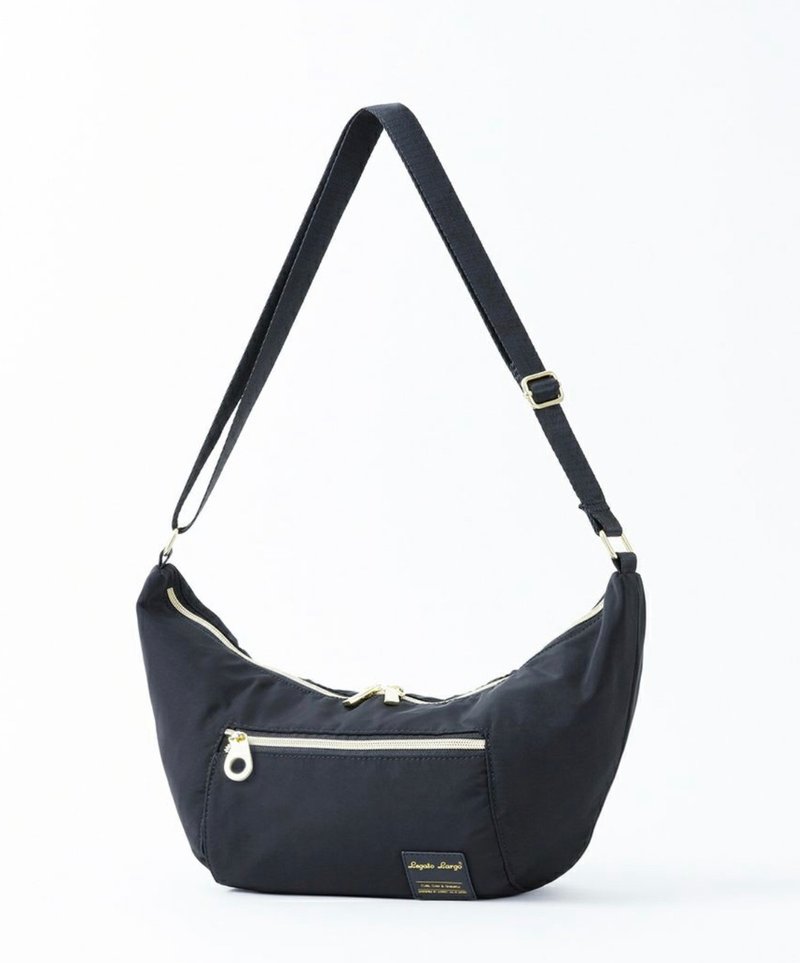 Legato Largo 防泼水 轻巧贴身旅行防盗手袋 黑色 LH-V0181 - 侧背包/斜挎包 - 聚酯纤维 黑色