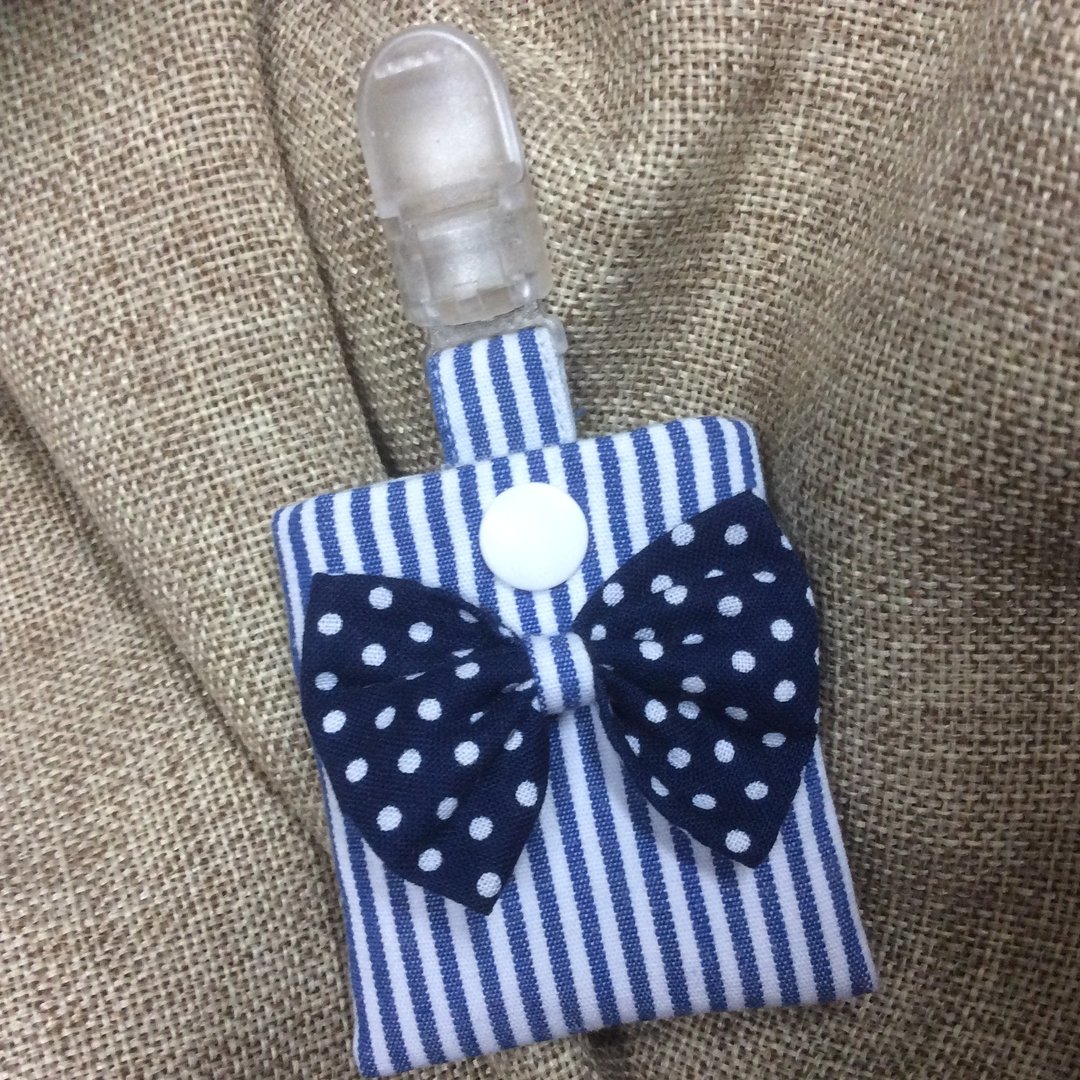 婴幼儿 平安符袋  钥匙圈  平安符袋  线条-蝴蝶结系列 - 围嘴/口水巾 - 棉 