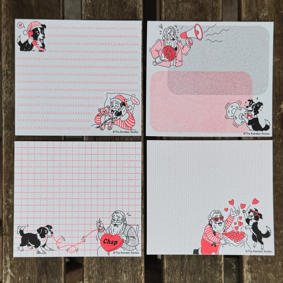 Issue 2, Sweet Nothings, 全系列组合 4 张包装纸 + 小卡一组 - 卡片/明信片 - 纸 