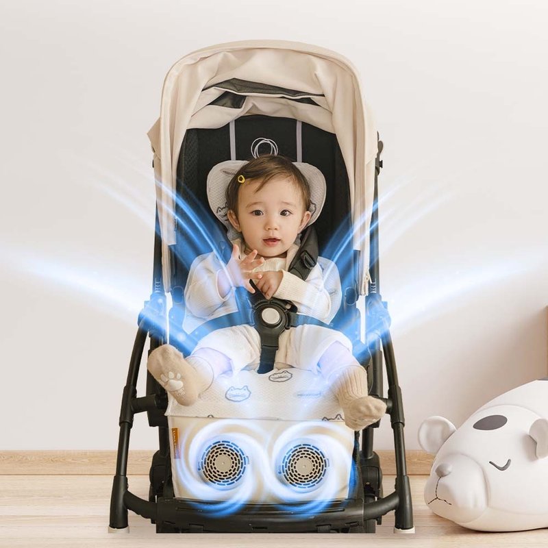 【夏日必备】韩国双风扇汽座推车凉垫 推车风扇坐垫 风扇凉垫 - 婴儿车/手推车 - 其他材质 