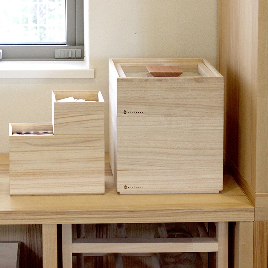 Paulownia Rice Storage 3kg - 其他 - 木头 咖啡色