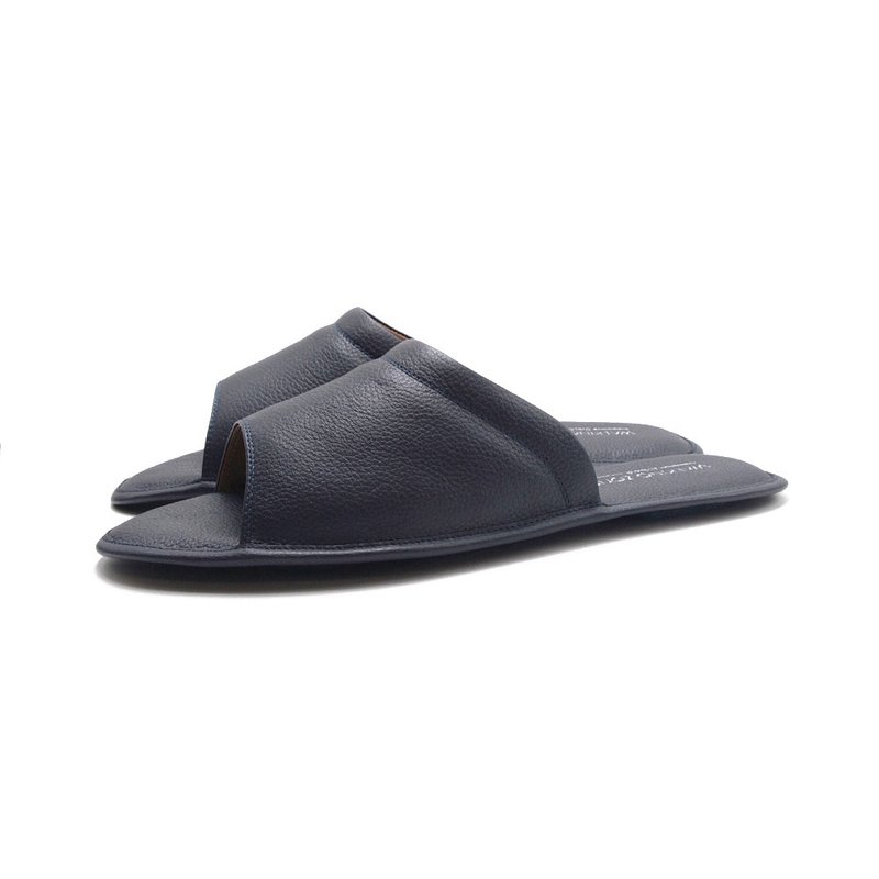 WALKING ZONE home系列柔软纾压室内拖鞋 男鞋-蓝色(另有绿色) - 拖鞋 - 真皮 