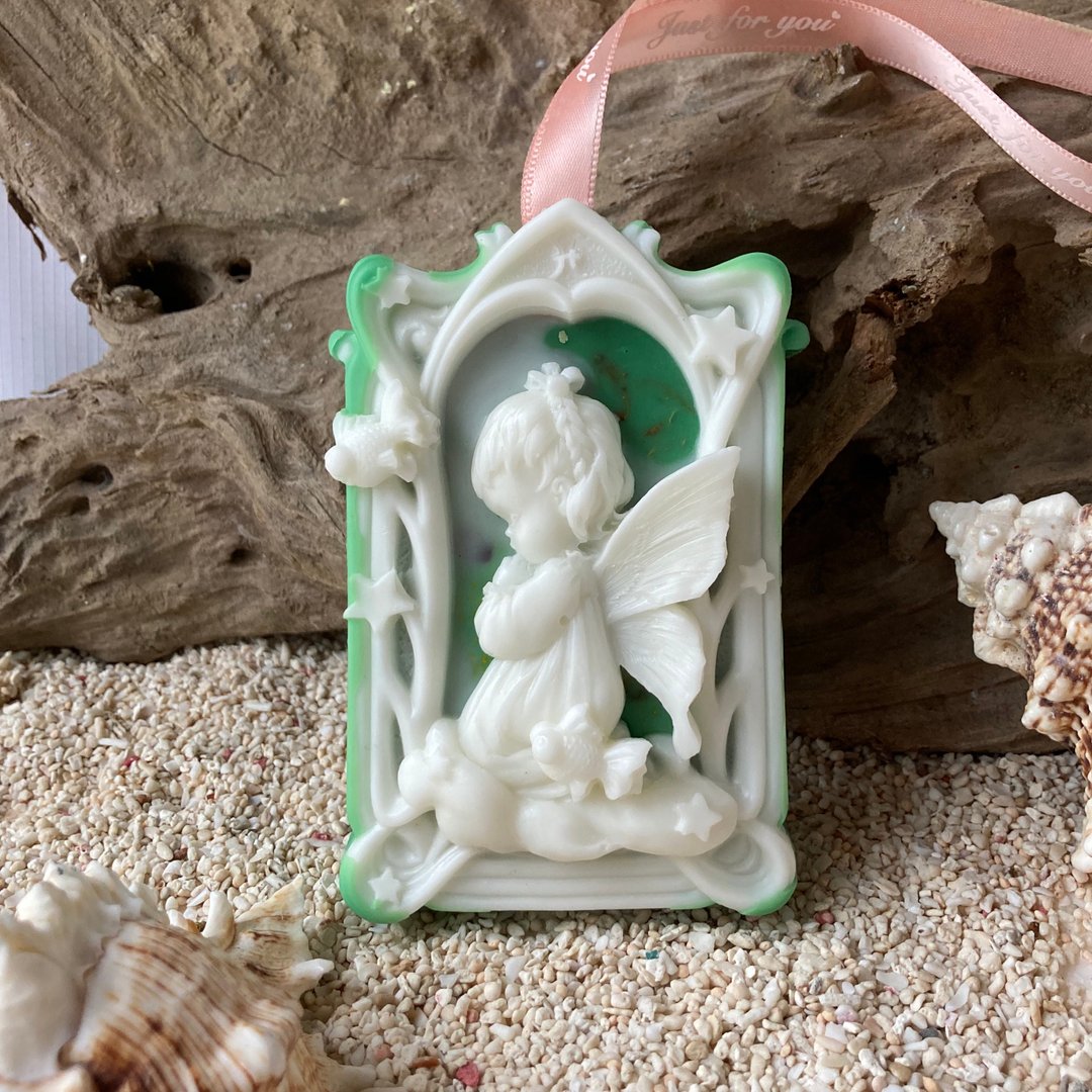 星座蜡片香氛片 - 祈祷天使系列之双鱼座之二  含天然干燥花 - 香薰/精油/线香 - 其他材质 红色