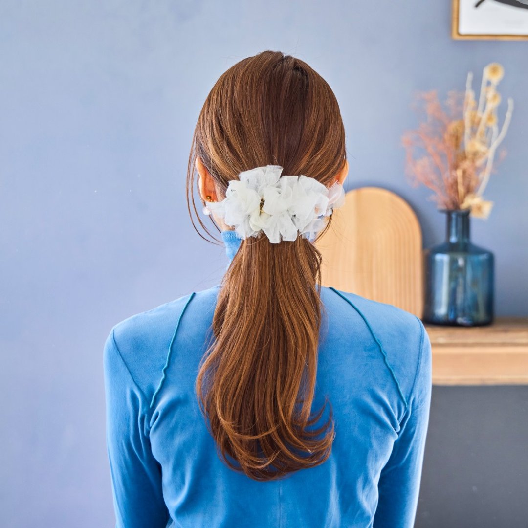 party || Snow White || Colorful blooming barrette / hair clip - 发饰 - 聚酯纤维 白色