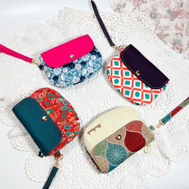 双层口袋两层包/零钱包 - 零钱包 - 棉．麻 