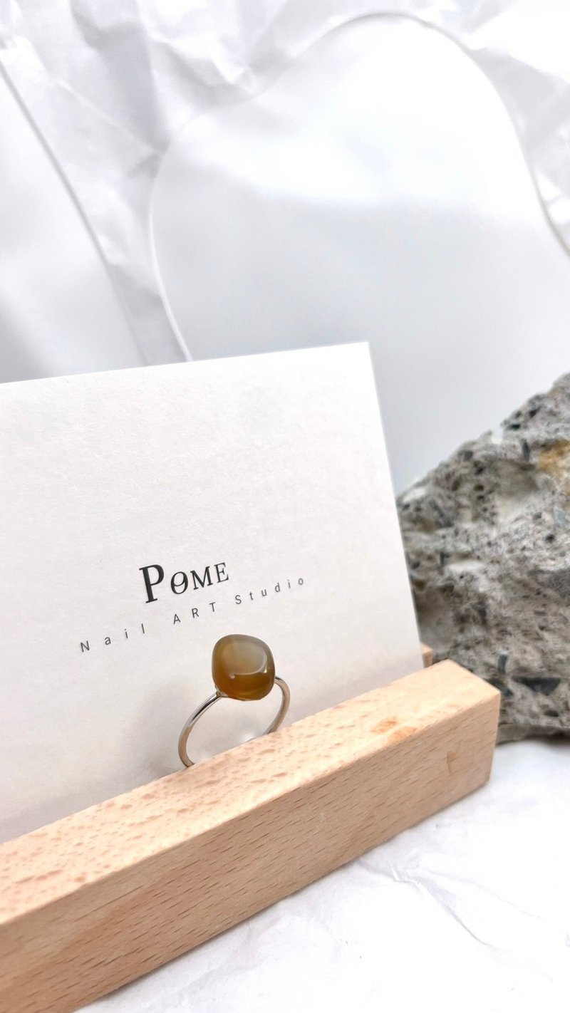 手作饰品 | 寂 | 原矿彩玛瑙 \ 日系戒指 - 戒指 - 其他材质 咖啡色