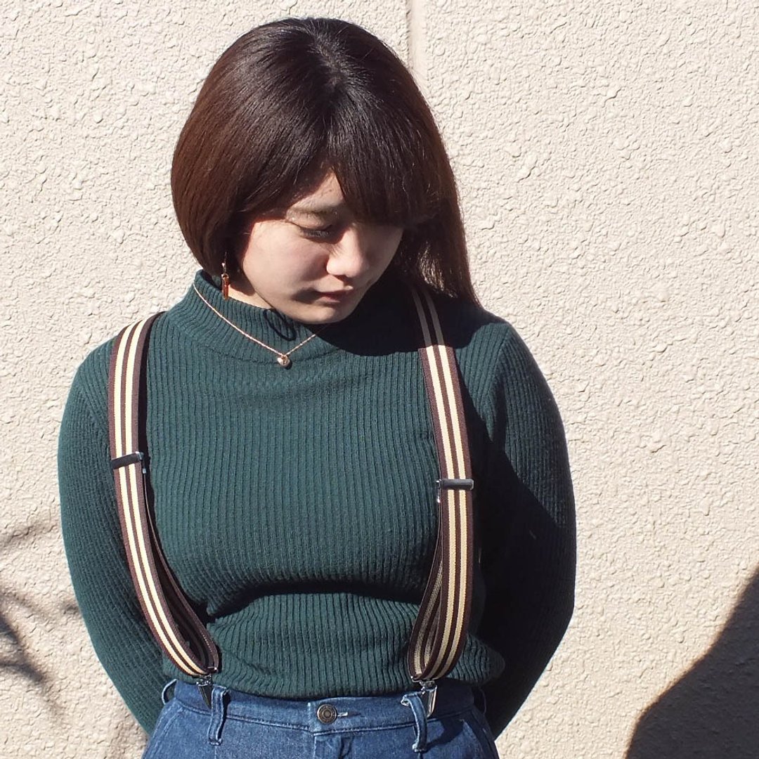 NOMURA Suspender 30mm width X type 2 course Casual up to 185cm tall - 其他 - 橡胶 咖啡色