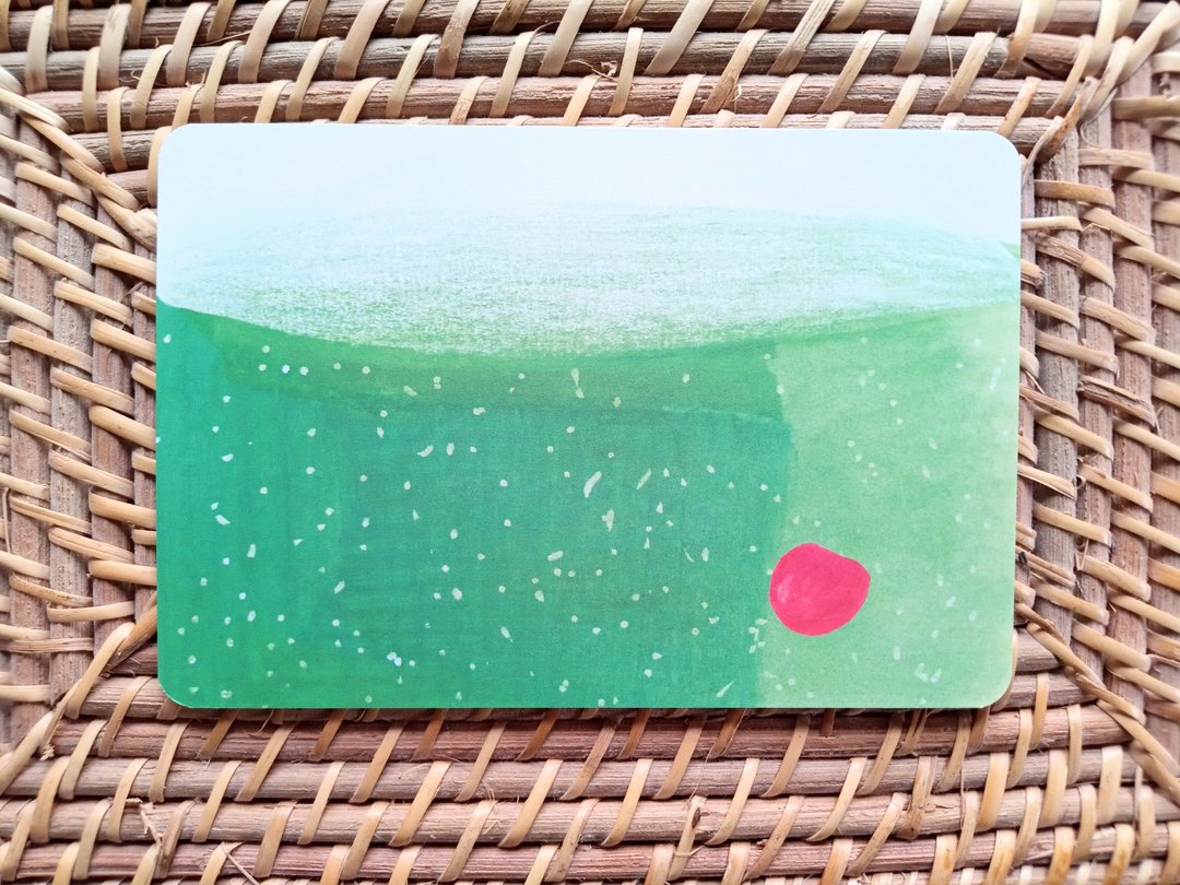 Postcard Cream Soda Sea - 卡片/明信片 - 纸 绿色