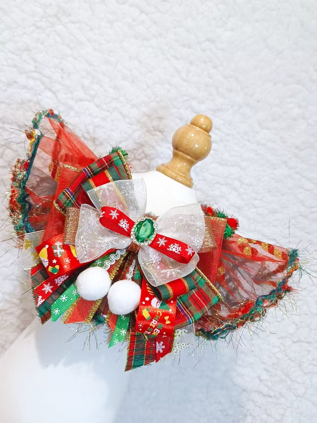 Xmas 圣诞 耶诞节 santa 宠物围巾/颈饰  Christmas - 项圈/牵绳 - 棉 红色
