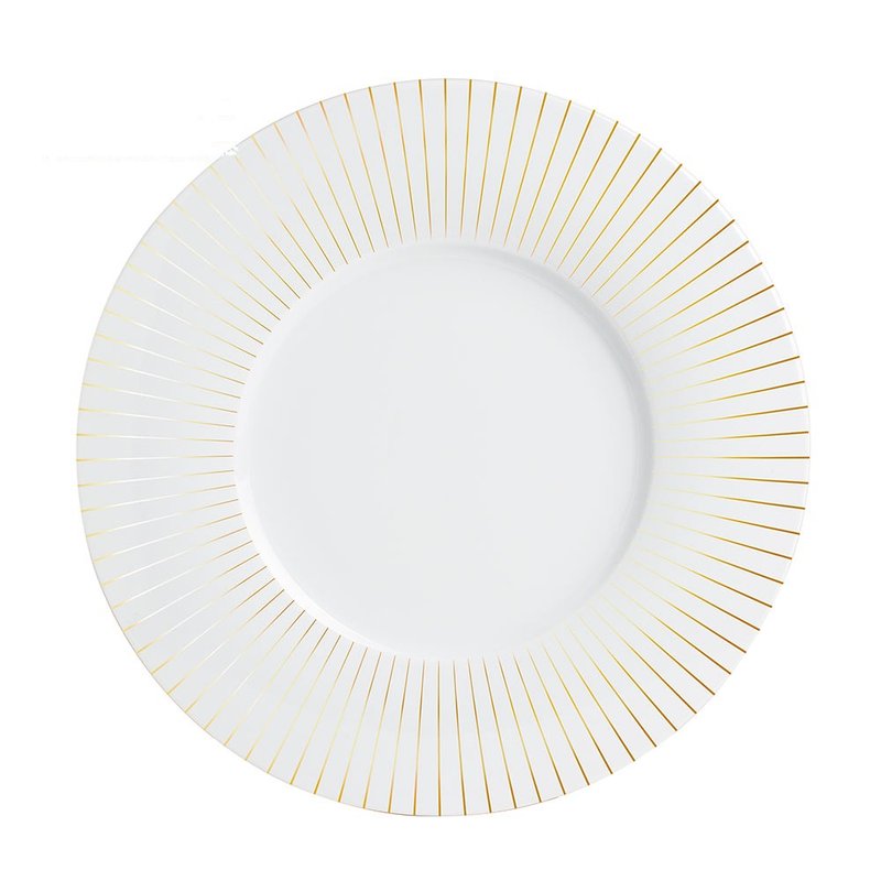 Magic Grip系列(Ray of Gold)- 31CM 餐盘(硅胶底座设计) - 盘子/餐盘/盘架 - 瓷 金色