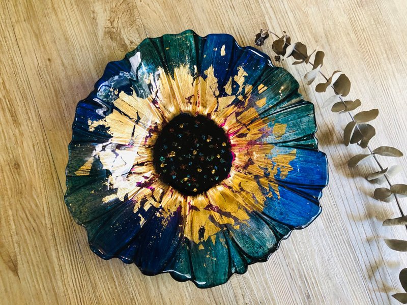 DIY 花开富贵玻璃盘 金箔 琉璃盘 花盘 玻璃 新居礼 年节礼 体验 - 陶艺 - 玻璃 