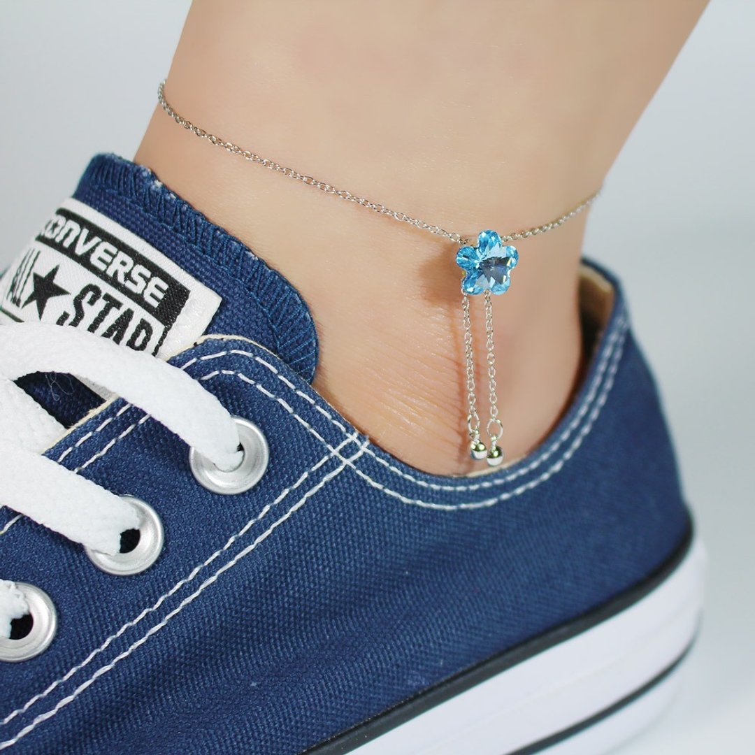 Flora anklet / 芙萝拉水晶足链 脚链 施华洛世奇水晶元素 - 脚链/脚环 - 宝石 多色