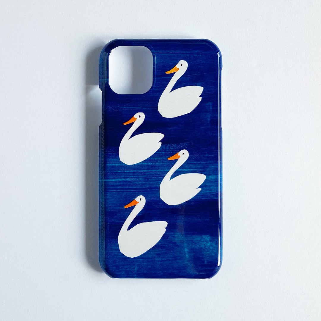 智慧型手机壳“四只天鹅”定制 - 手机壳/手机套 - 塑料 蓝色