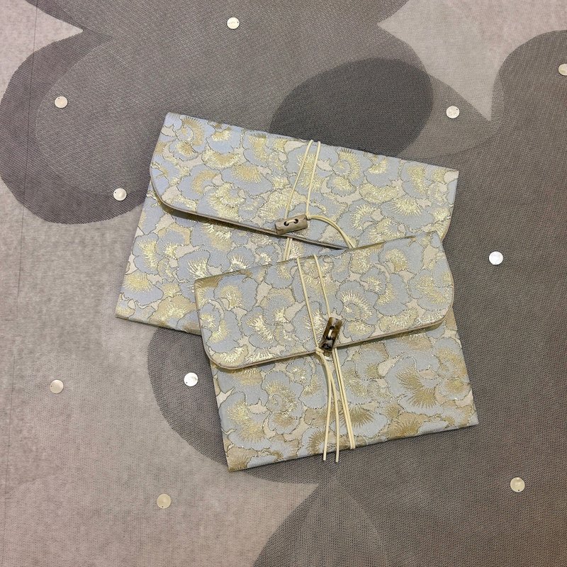 帕帕拉夏手工坊【手拿平板包】万用/外出/环保 绑带款-花开四月 - 电脑包 - 棉．麻 