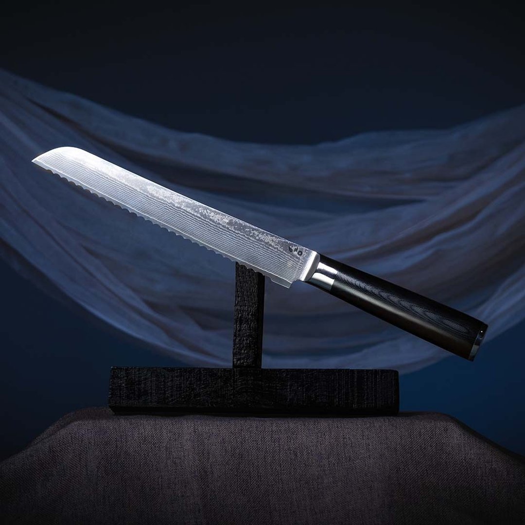 【叶添】大马士革系列 67 层 VG10-面包刀 - 玻纤柄 (刃 20cm) - 菜刀/刀架 - 其他金属 