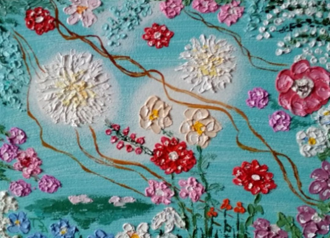 波希米亚风格花卉 原创油画 - 墙贴/壁贴 - 其他材质 