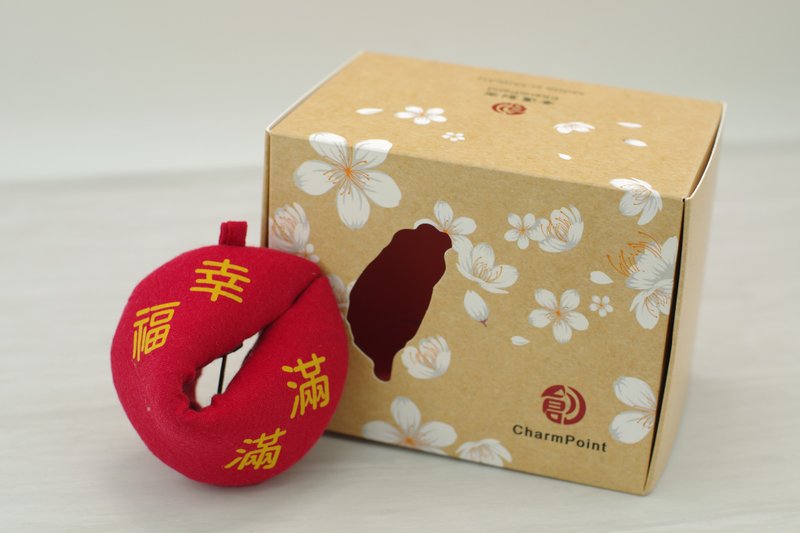 【钱母包:幸福满满/金色】直径6.5厘米/放平安符/自带/祝所有人 - 零钱包 - 棉．麻 