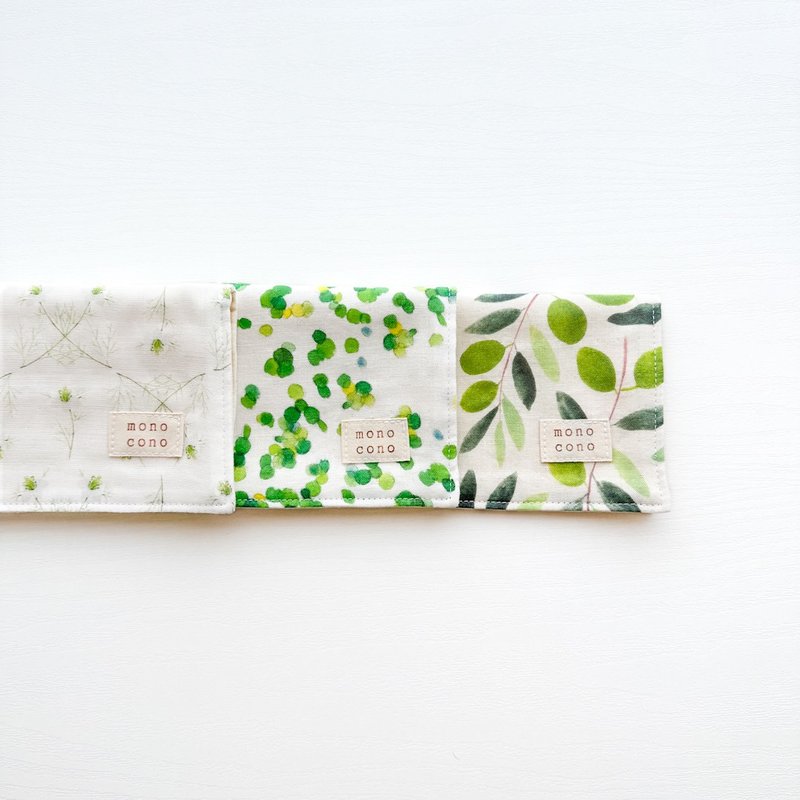 green white 纱布手帕 有机棉 - 手帕/方巾 - 棉．麻 多色