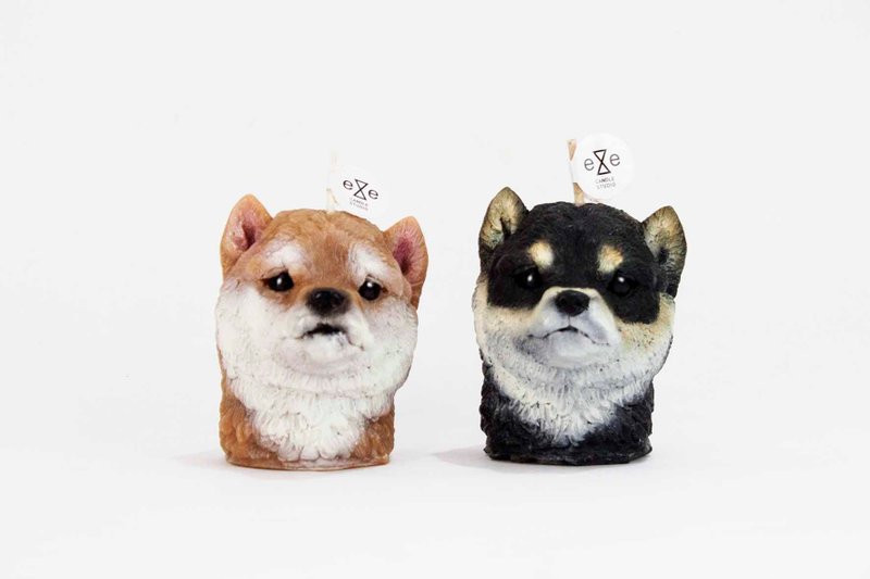 黑柴赤柴双犬组 - 柴犬 狗造型蜡烛 - 蜡烛/烛台 - 蜡 