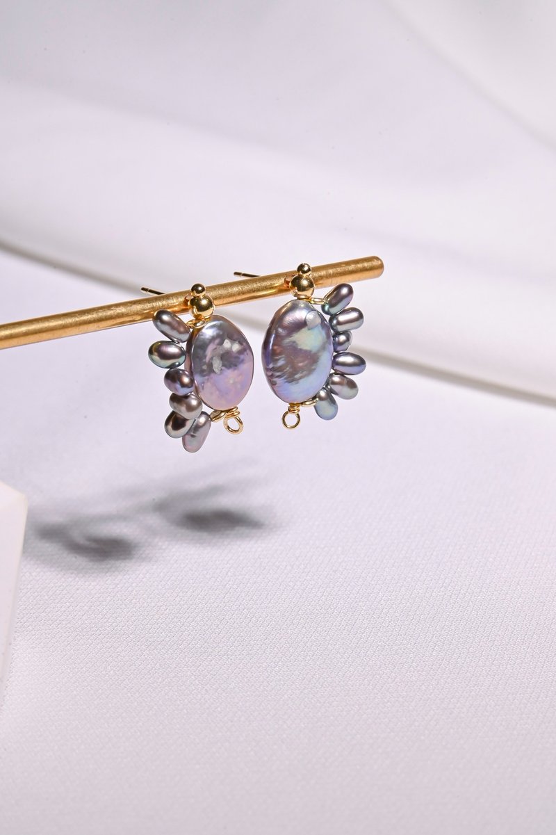 巴洛克珍珠耳环 / JIEGEM   姊的珠宝 - 耳环/耳夹 - 珍珠 银色