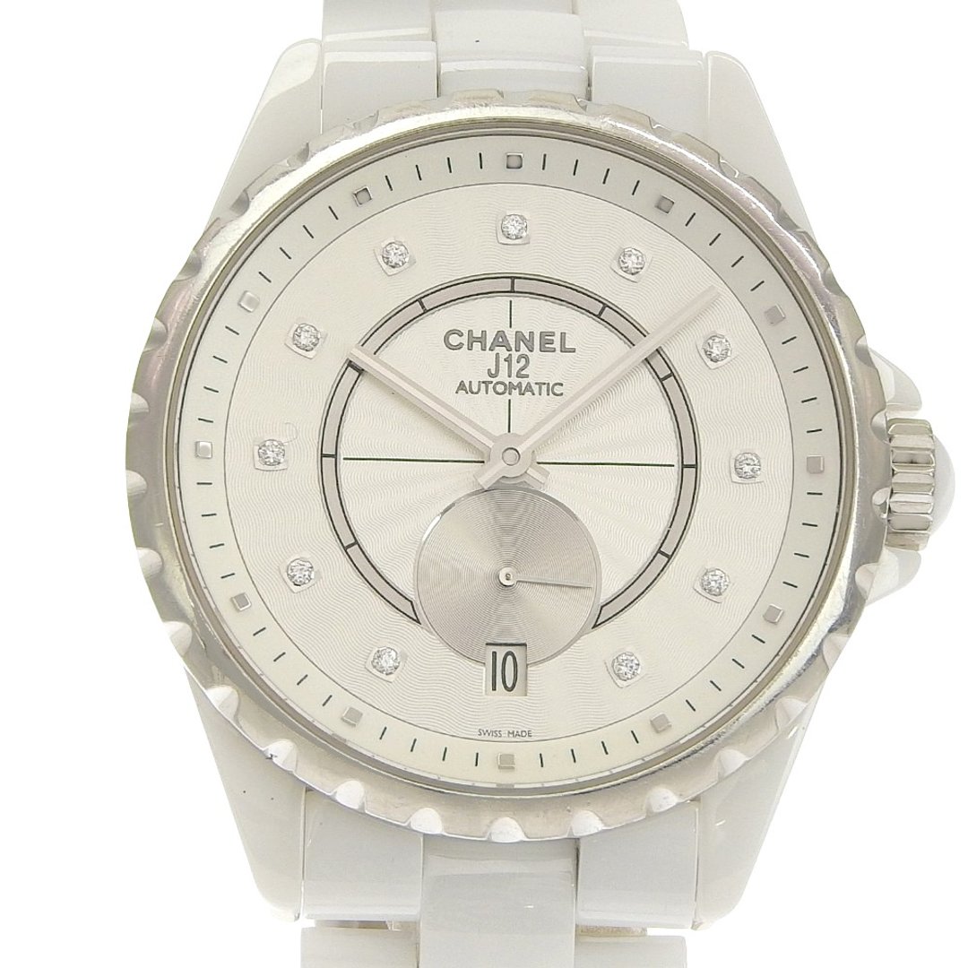【日本直送】CHANEL J12 手表 11 颗钻石 cal.2895-2 H4345 白色陶瓷 × 钻石 表盘白色 自动上链 圆形表盘【二手】 - 女表 - 陶 白色