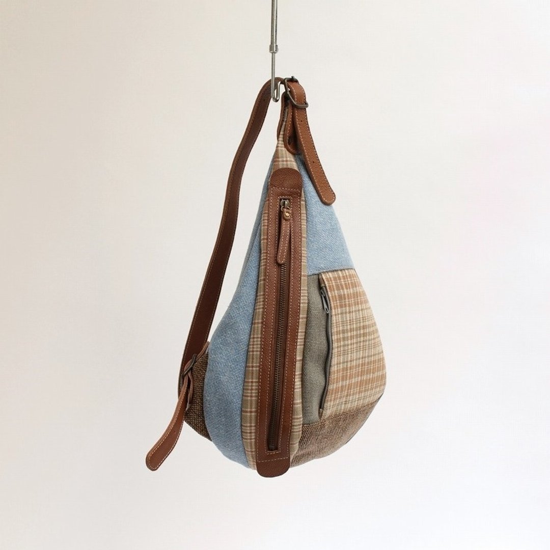 Shoulder bag · Beige type patchwork - 后背包/双肩包 - 棉 卡其色
