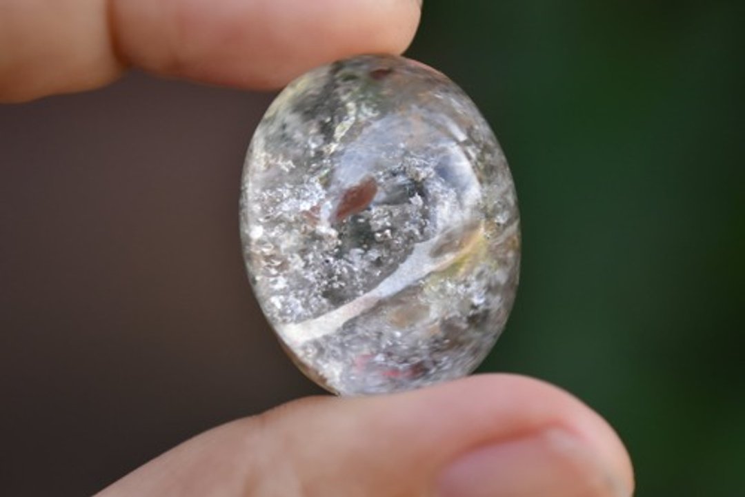 彩虹与穿透★白花园石英s971 - 金工/饰品 - 宝石 
