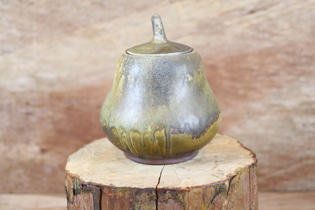 【沐春生活】柴烧自然落灰 葫芦造型茶仓 茶叶罐 叶敏祥手工作 - 茶具/茶杯 - 陶 