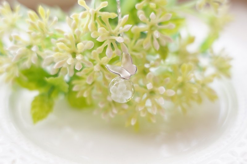 花蝶母乳纯银项链 - 婴儿饰品 - 纯银 银色