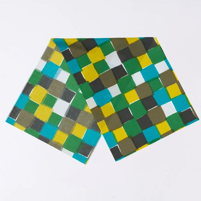 京都 手染布料 日本制造 手帕 时尚 和风图案 北欧风 母亲节 礼物 - 墙贴/壁贴 - 棉．麻 绿色