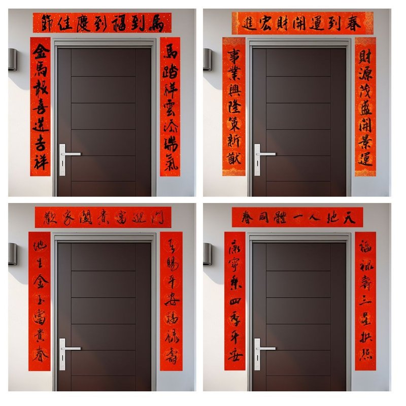 【2026 马年手写春联】七字门联|黑字手写春联| - 红包/春联 - 纸 