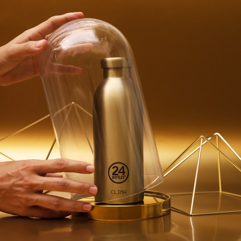 意大利24Bottles【CLIMA冷热保温系列】香槟金 -  500ml 不锈钢瓶 - 水瓶/水壶 - 不锈钢 金色