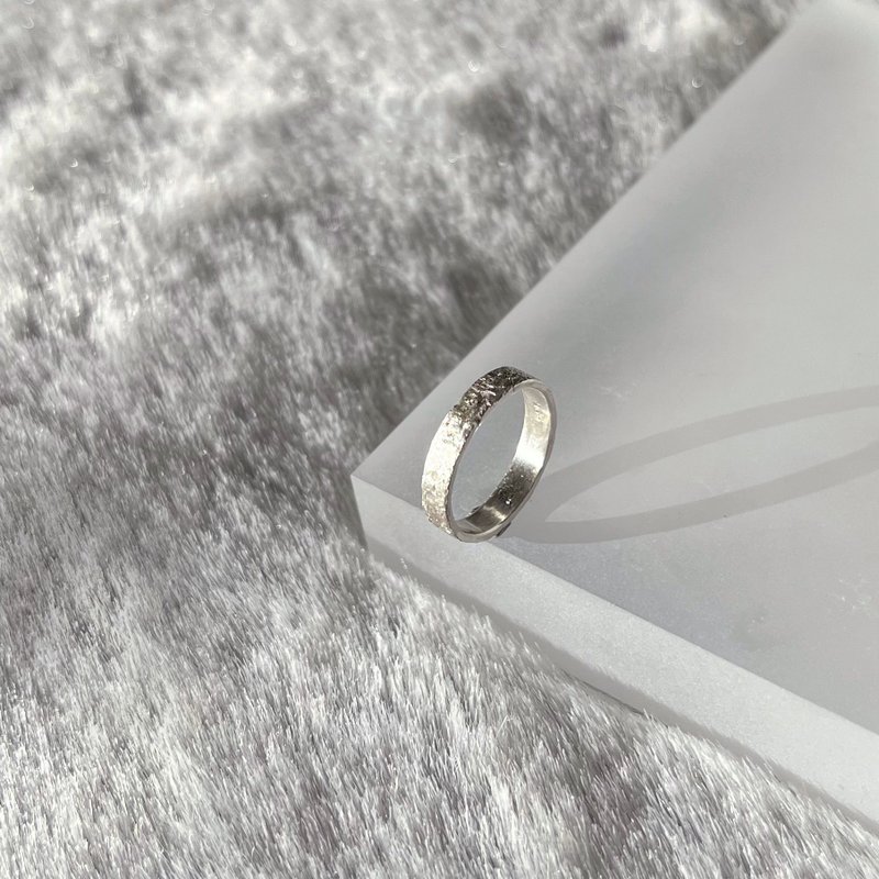 tous les jours | 砾岩纹理纯银戒指 - 戒指 - 纯银 银色