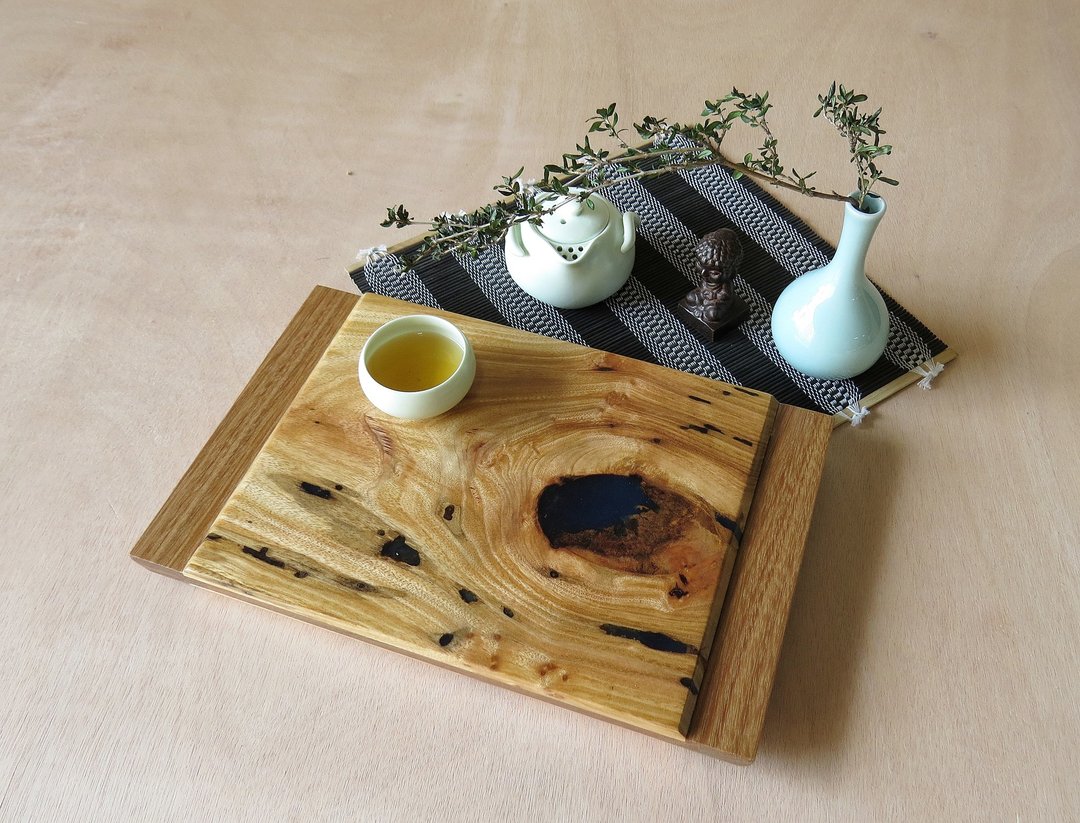 HO MOOD 解构系列—手作 几何 茶盘 - 杯垫 - 木头 金色