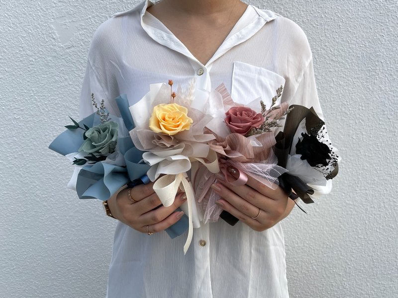 【DIY材料包】单支小花束(2入)|不凋花|永生花|干燥花| - 植栽 - 植物．花 多色