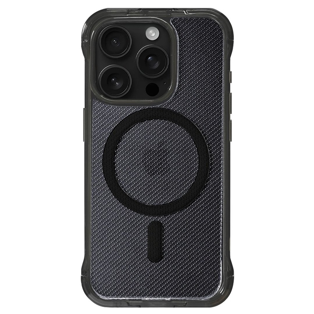 光雕系列 油画玻璃 支架壳 磁吸透黑 iPhone 16 15 Pro Max - 手机壳/手机套 - 其他材质 黑色