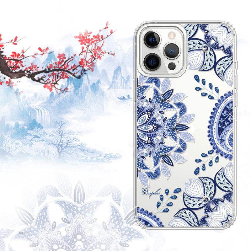 iPhone 12全系列 水晶彩钻防震双料手机壳-青花瓷 - 手机壳/手机套 - 其他材质 多色